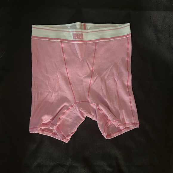 SKIMS Cotton Lounge Boxer in Bubblegum Pink - Picture 2 of 2